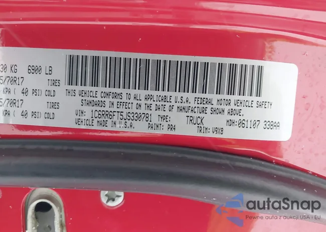 1C6RR6FT5JS330781: 43888360