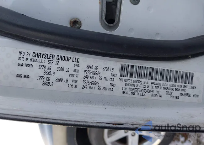 1C6RD7FT0CS345079: 43888440