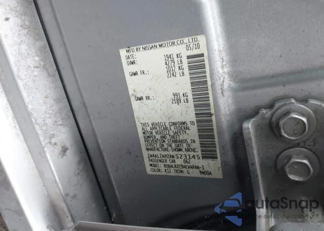 1N4AL2AP2AN523145: 43887466