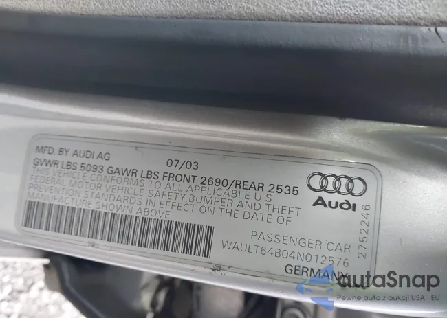 WAULT64B04N012576: 43887552