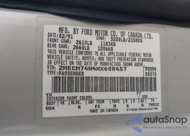 2MECM74W4NX608457: 43887643