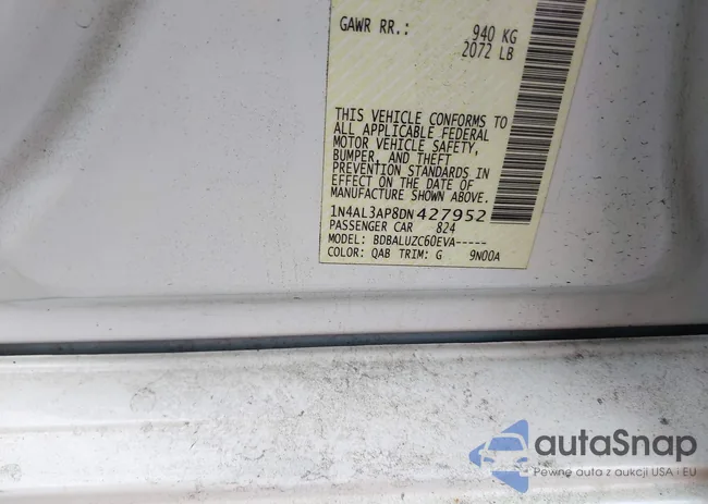 1N4AL3AP8DN427952: 43887712