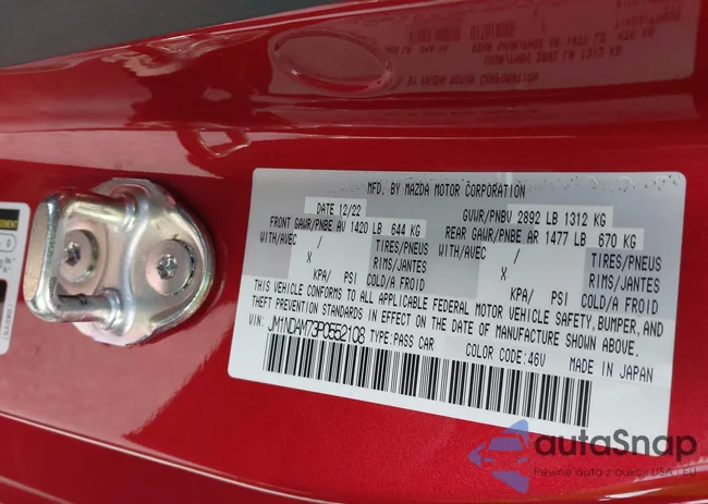 JM1NDAM73P0552108: 43887725