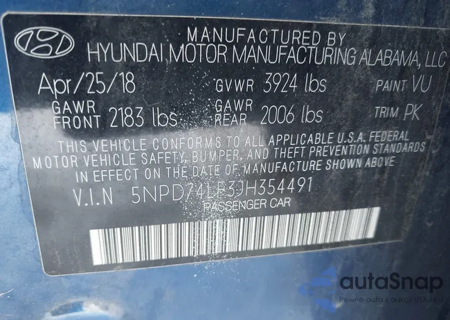 5NPD74LF3JH354491: 43887747