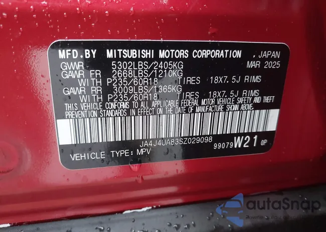 JA4J4UA83SZ029098: 43887832