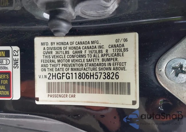 2HGFG11806H573826: 43888986