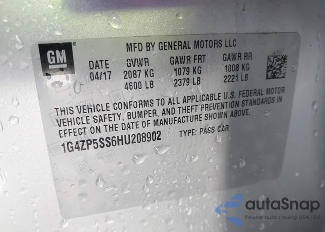 1G4ZP5SS6HU208902: 43889079