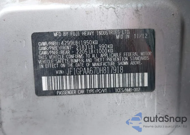 JF1GPAA67DH817918: 43889196