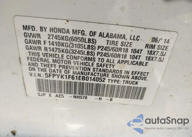 5FPYK1F61EB014052: 43889197