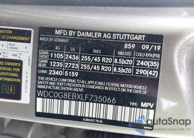 WDC0G8EBXLF735066: 43889267