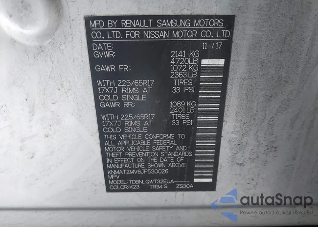 KNMAT2MV6JP530026: 43889313