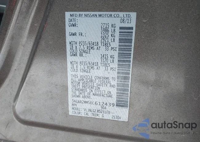 5N1AR2MM5EC612439: 43889433