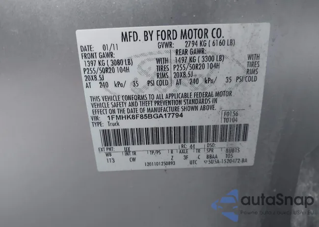 1FMHK8F85BGA17794: 43888632