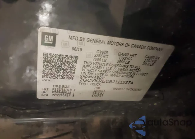 2GCVKREC5J1113374: 43889863