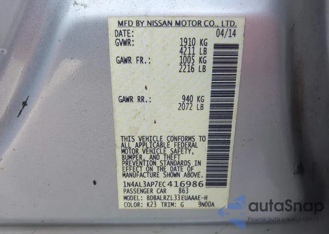 1N4AL3AP7EC416986: 43889874