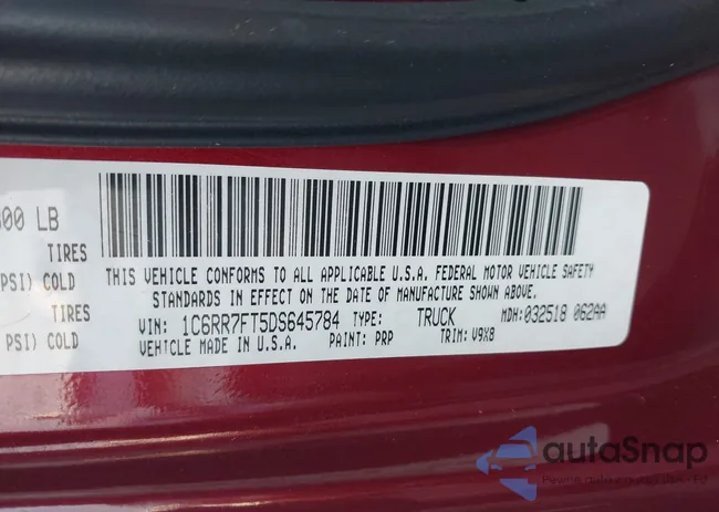 1C6RR7FT5DS645784: 43889918