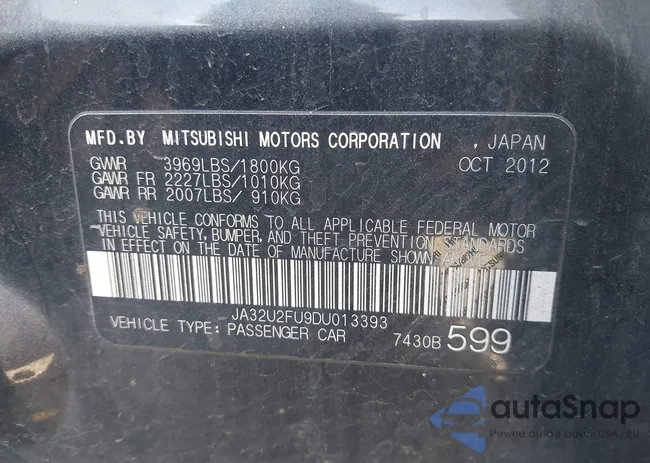 JA32U2FU9DU013393: 43890045