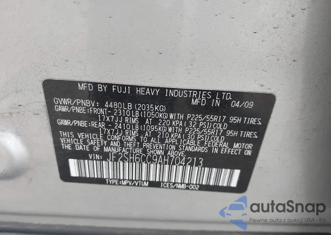 JF2SH6CC9AH704213: 43890058