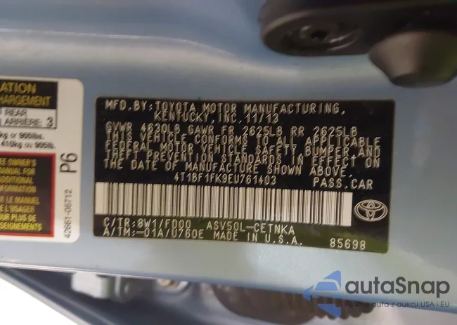 4T1BF1FK9EU761403: 43890118