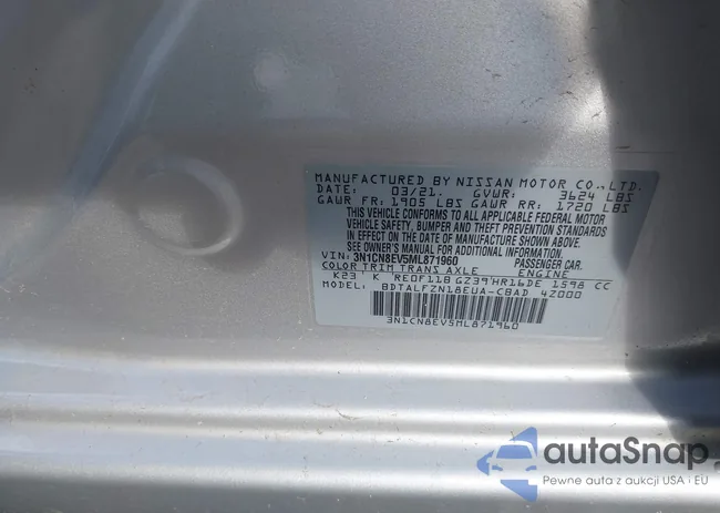 3N1CN8EV5ML871960: 43890305