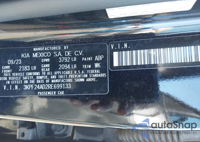 3KPF24AD2RE699133: 43890319