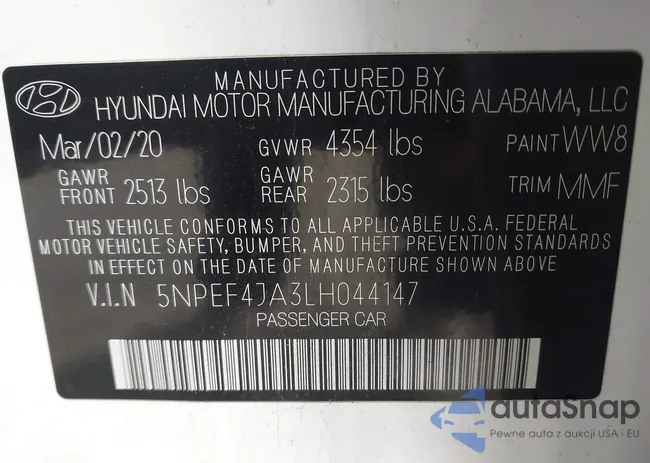 5NPEF4JA3LH044147: 43890387