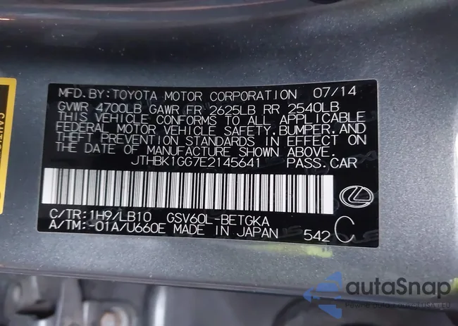 JTHBK1GG7E2145641: 43890407