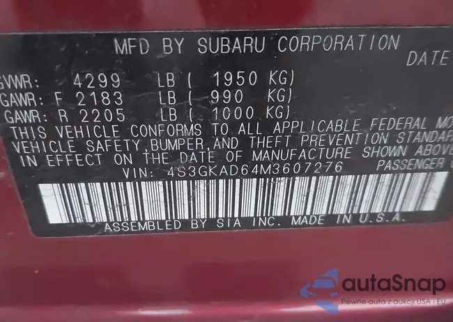 4S3GKAD64M3607276: 43889517