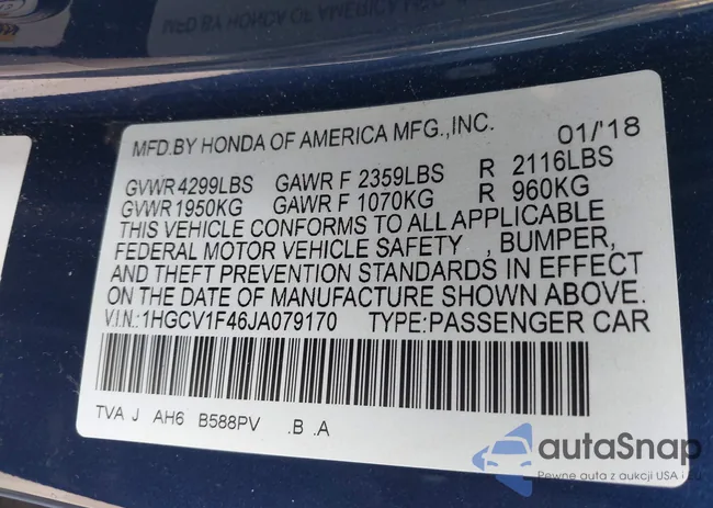 1HGCV1F46JA079170: 43889559