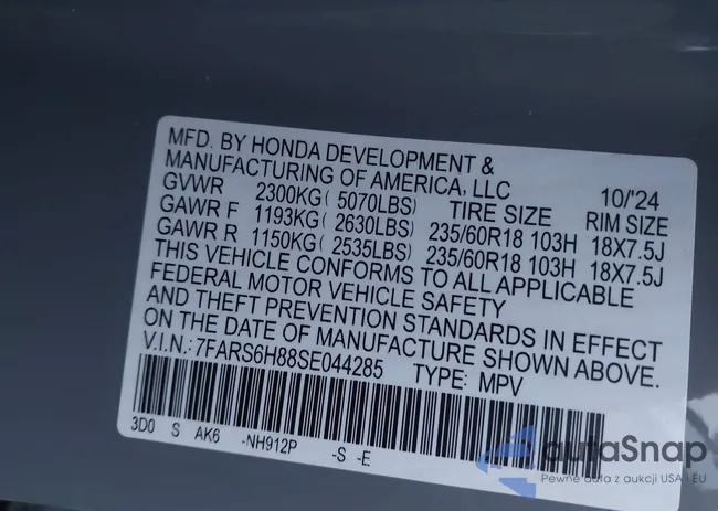 7FARS6H88SE044285: 43889626