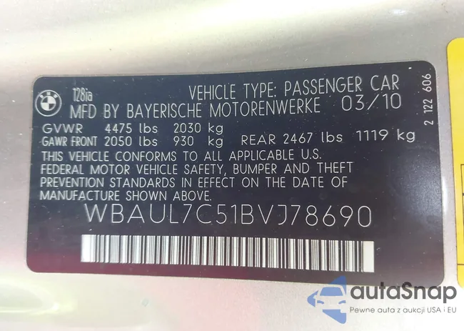 WBAUL7C51BVJ78690: 43889722