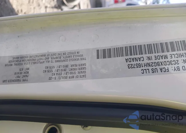 2C3CDXBG2NH165723: 43889796