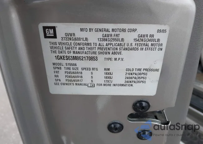 1GKES63M862170853: 43890936