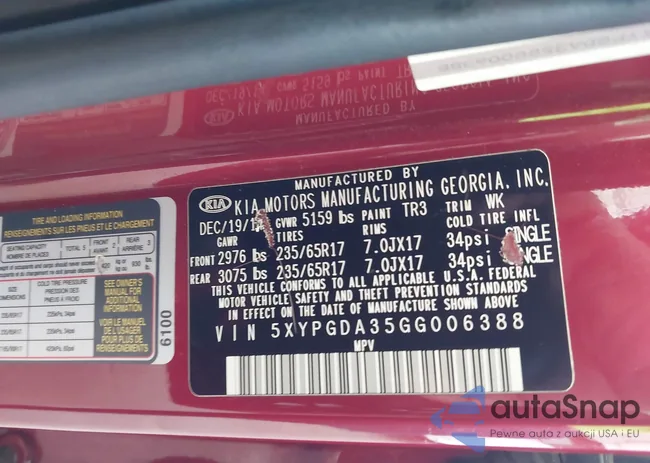 5XYPGDA35GG006388: 43891342