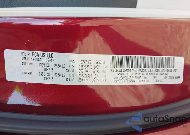 2C4RC1GG3JR170903: 43891389