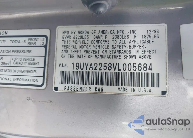 19UYA2258VL005684: 43890489