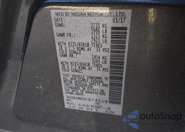 5N1DR2MN2HC674519: 43890527