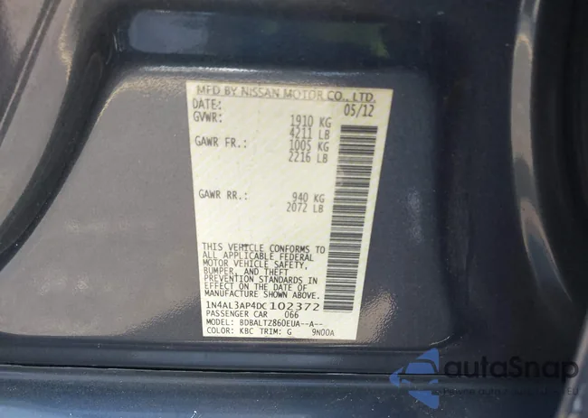 1N4AL3AP4DC102372: 43890534