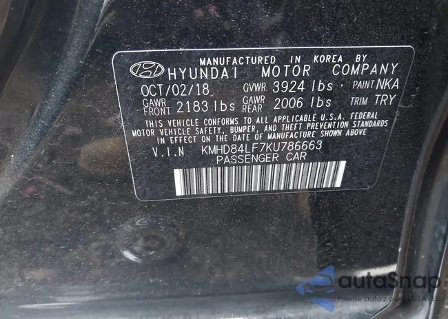 KMHD84LF7KU786663: 43890543