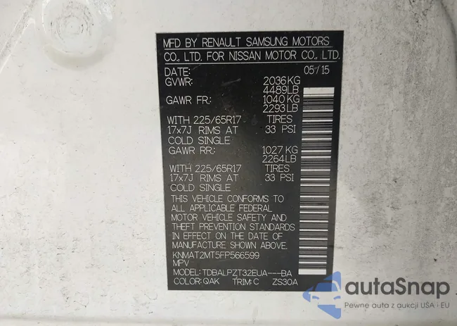 KNMAT2MT5FP566599: 43890651