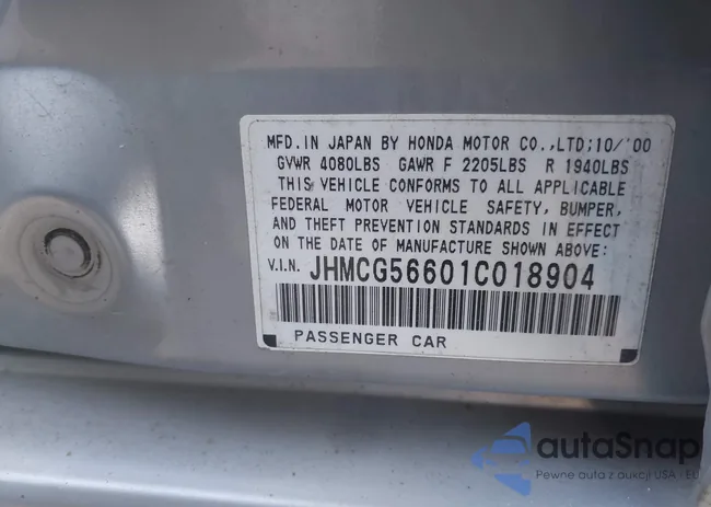 JHMCG56601C018904: 43891944