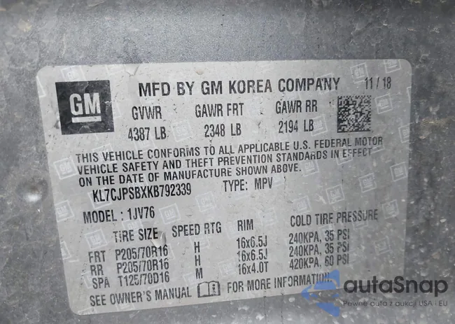 KL7CJPSBXKB792339: 43891953