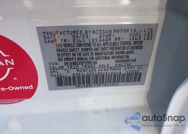 3N1AB8CV5PY265164: 43892175