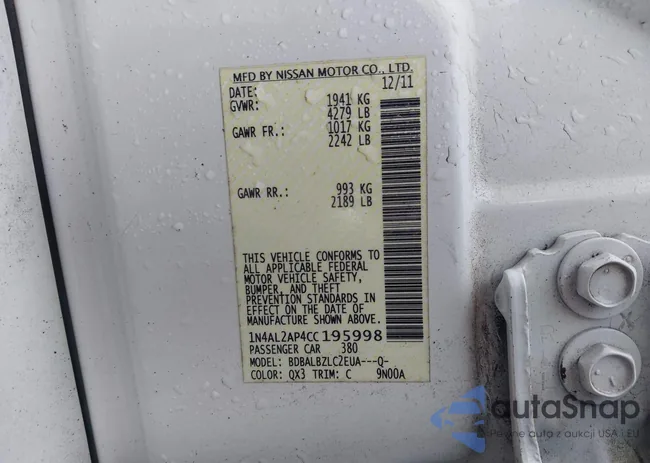 1N4AL2AP4CC195998: 43892259