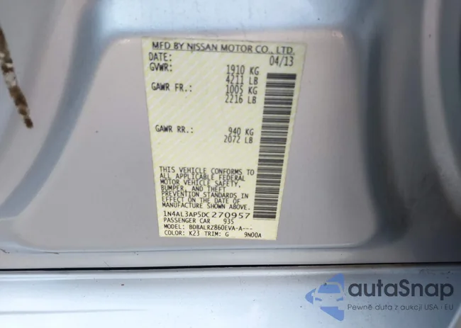 1N4AL3AP5DC270957: 43892356