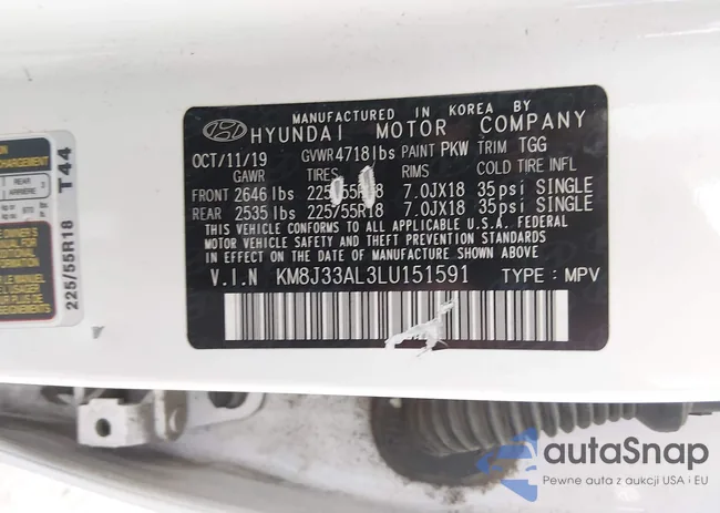 KM8J33AL3LU151591: 43892393