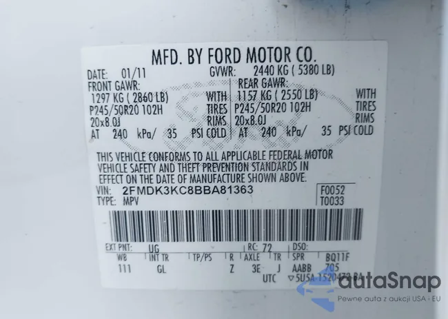 2FMDK3KC8BBA81363: 43891448