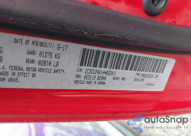 2C3CDZAG1HH652011: 43891542