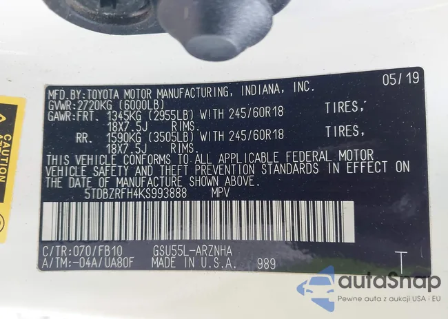 5TDBZRFH4KS993888: 43891626