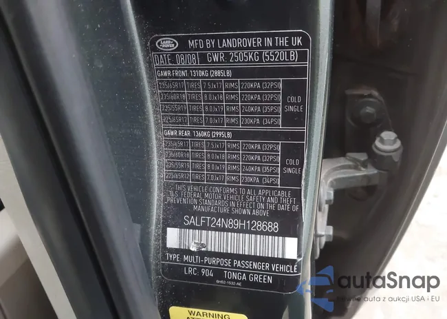 SALFT24N89H128688: 43891646